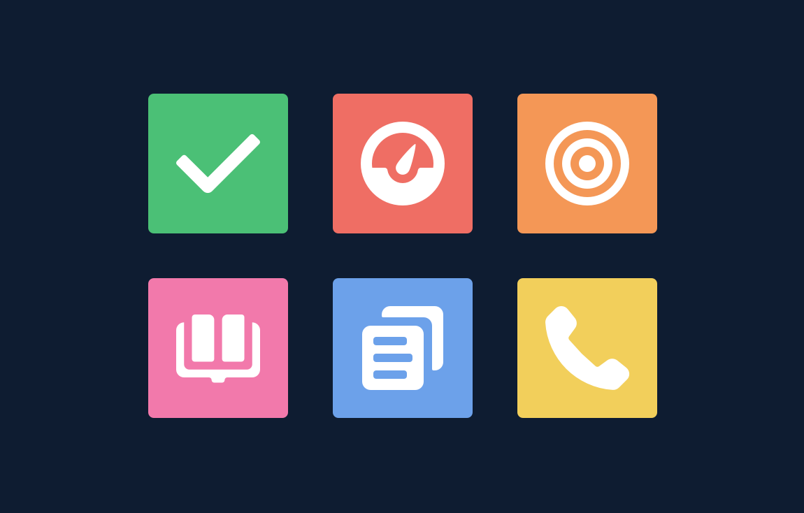 Object icons—task, dashboard, opportunity, knowledge, drafts, and call